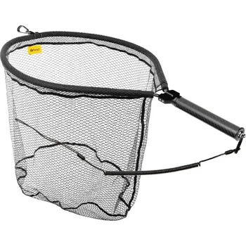 Fencl Muškařský Podběrák King XL Karbon s Pogumovanou Sítí Plovoucí Magnetický Držák a Pojistné Lanko 55x47 cm