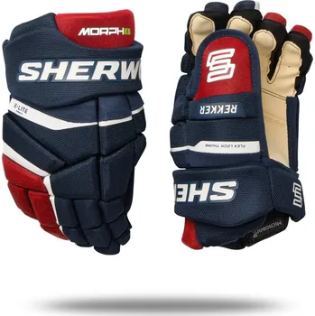 Sportovní chránič Rukavice Sherwood Rekker Morph 1 SR, Senior, 14", tmavě modrá-červená-bílá Sherwood