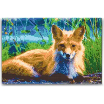 Diamantové malování Diamantové malování - Liška Velikost: 40x60cm, Rámování: Pouze srolované plátno, Diamanty: Čtvercové