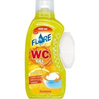 Sada koupelnových doplňků FLORE WC gel 400ml + závěs Lemon