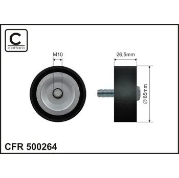 Vratna/vodici kladka, klinovy zebrovy remen, 500264