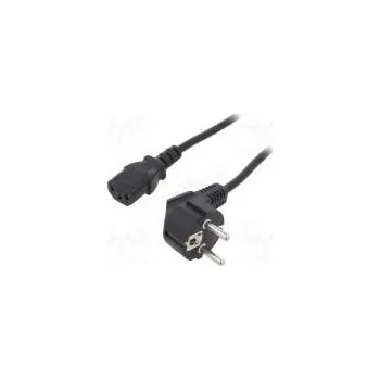 Napájecí kabel Kabel CEE 7/7 (E/F) úhlová vidlice,IEC C13 zásuvka PVC 1,8m