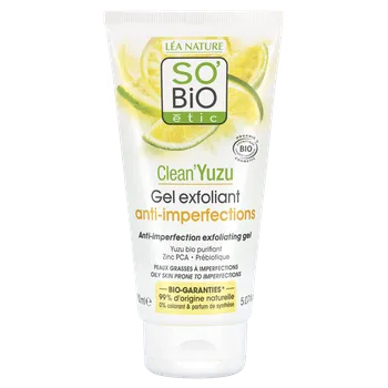 SO’BiO étic Gel pleťový exfoliační - Clean Yuzu BIO (150 ml) - ideální pro mastnou pleť Varianta: Clean Yuzu BIO (150 ml) - ideální pro mastnou pleť