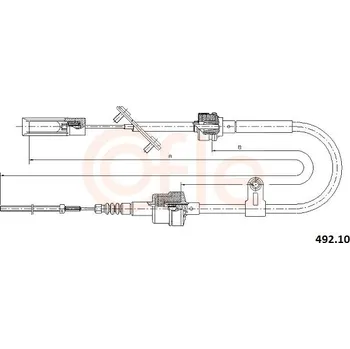 Spojkové lanko Tazne lanko, ovladani spojky, 492.10