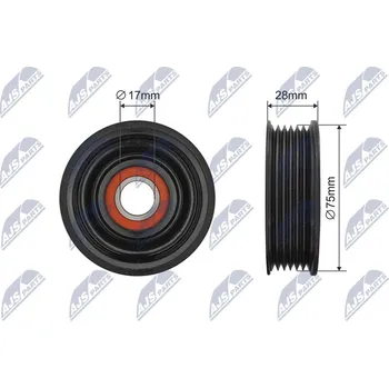 Napínací kladka, žebrovaný klínový řemen, RNK-MZ-017