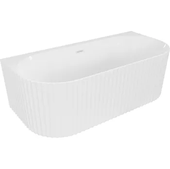 Vana MEXEN SELLA VOLNĚ STOJÍCÍ VANA KE STĚNĚ S RÝHOVÁNÍM BÍLÁ LESKLÁ 150 x 75