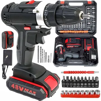 48V AKU VRTAČKA /ŠROUBOVÁK, POUZDRO NA 2 BATERIE