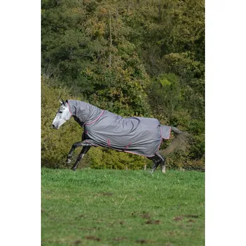 Vybavení pro koně Bucas Deka nepromokavá Freedom Bucas, s krkem, 0 g, smoke grey Délka zad: 120 cm