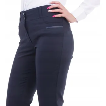 Dámské kalhoty Genesy elegantní dámské kalhoty cigaretového střihu dlouhé modré velikost 52