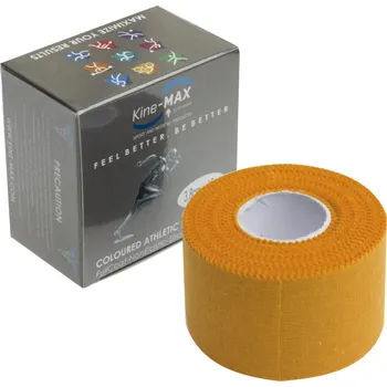 Tejpovací páska Kine-MAX Team Tape - Barevná neelastická tejpovací páska 3,8cm x 10m - Oranžová Neelastická tejpovací páska pro pevnou fixaci při sportu