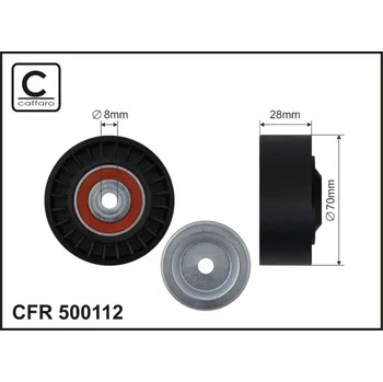 Vratna/vodici kladka, klinovy zebrovy remen, 500112