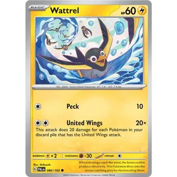 Sběratelská karetní hra Wattrel 080/193 - Paldea Evolved Typ karty: Reverse Holo