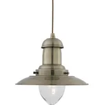 Searchlight 4301AB - Lustr na lanku FISHERMAN 1xE27/60W/230V mosaz