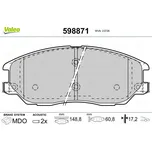 Sada brzdových destiček, kotoučová brzda, 598871