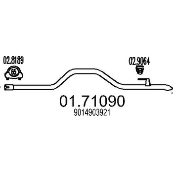 Výfuková trubka Výfuková trubka, 01.71090