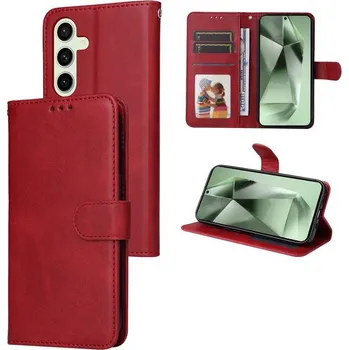 Pouzdro na mobilní telefon Magnet Case pro Samsung Galaxy S24 FE červený