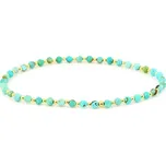 Náramek 7 Angelic Eyes se zlatými kuličkami a tyskysy ZLNA1518F + Dárek zdarma