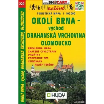 Brno - wschodnie okolice, Wyżyna Drahańska, Ołomuniec / Okoli Brna - vychod, Drahanska Vrchovina, Olomoucko. Mapa turystyczna 220. Shocart Kolektivní práce