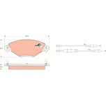 Sada brzdových destiček, kotoučová brzda, GDB1448