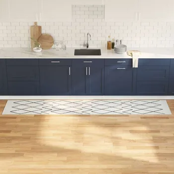 Koberec vidaXL Kuchyňský koberec Bílá 300 x 60 cm samet