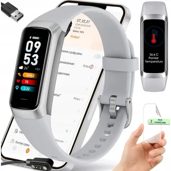 Hodinky Chytrý náramek Smart-Trend ŘEMÍNEK SPORTOVNÍ - ŠEDÁ F05 růžová