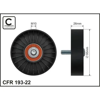 Vratna/vodici kladka, klinovy zebrovy remen, 193-22