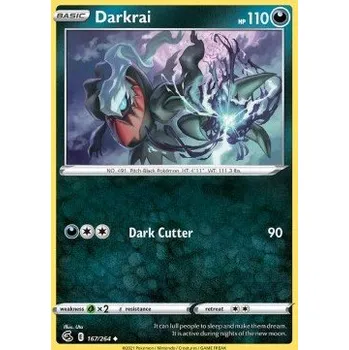 Volný čas Pokémon FST 167/264 Darkrai - Fusion Strike Stav: Near Mint, Verze: NORMAL