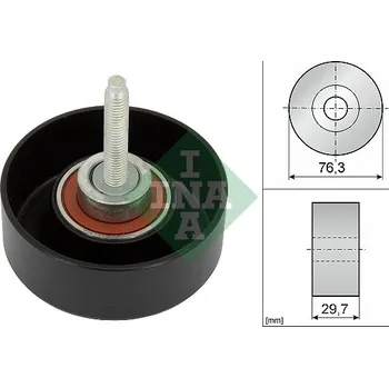 Vratna/vodici kladka, klinovy zebrovy remen, 532 0651 10