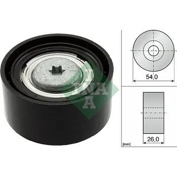 Vratna/vodici kladka, klinovy zebrovy remen, 532 0672 10