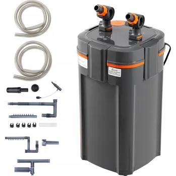 Akvarijní filtr Kanystrový filtr do akvária 25W šedý s UV lampou a časovačem