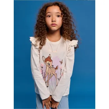 Dívčí tričko Sinsay - Bavlněné tričko Bambi - krémová - 549GP-01X - 549GP-01X-116