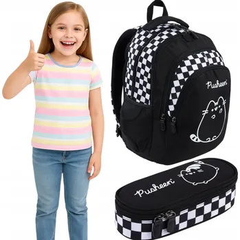 Školní batoh Školní batoh vícekomorový Pusheen St. Majewski bílý, černý 23 l