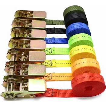 Upínací popruh upínací pás 25mm s ráčnou 25A-1-DR 500kg, délka kompletu 1 m, barva bílá