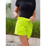 NEYWER Dámské funkční elastické sportovní šortky žluto-zelené EG233 Velikost: XL