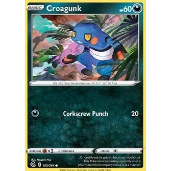 Sběratelská karetní hra Pokémon FST 165/264 Croagunk - Fusion Strike Stav: Near Mint, Verze: NORMAL