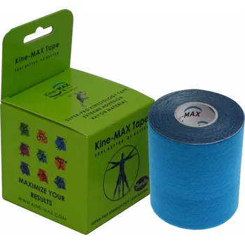 Tejpovací páska Kine-MAX Tape Super-Pro Rayon 7,5cm- Kinesiologický tejp - Modrý Kinesiologický tejp pro podporu pohybu a komfort při nošení