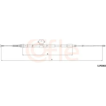 Lanko parkovací brzdy Tažné lanko, parkovací brzda, 1.PE002