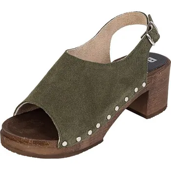 Dámské sandále BUXA dřeváky os73 zelená velur Velikost: 36