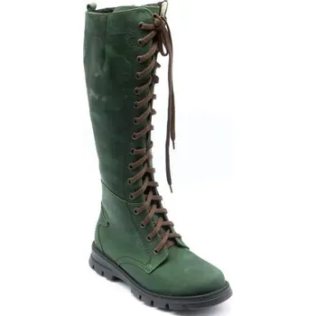 Dámské kozačky LESTA Kožené kozačky 8011-6096 zelená Velikost: 36