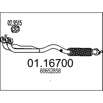 Výfuková trubka Výfuková trubka, 01.16700