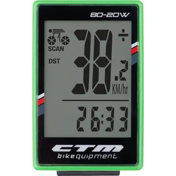 Tachometr cyklopočítač CTM BD-20W zelený