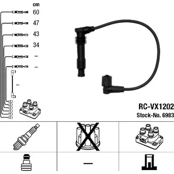 Zapalovací kabel Sada kabelů pro zapalování, 6983