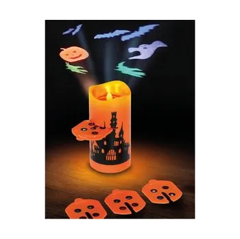Party dekorace LED Světelný Projektor Svíčka s Motivy a Vzory pro Halloween - Duch, Dýně