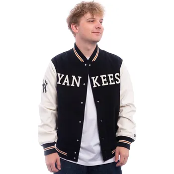 Pánská casual bunda Bunda New Era - MLB Wordmark Varsity Jacket - NY Yankees - Black velikost XL