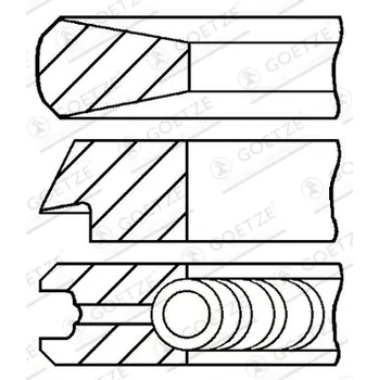 Píst motoru Sada pístních kroužků, 08-114400-45