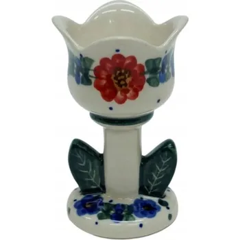 Svícen Keramický svícen tulipán Keramika Bolesławiec