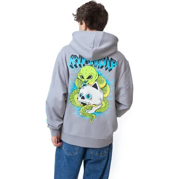 Pánská mikina Mikina S Kapucí Ripndip Skull And Bones Charcoal - S