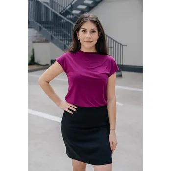 Pánské tričko Bamboo tričko Aria s kr. rukávem švestkově fialové Velikost: L