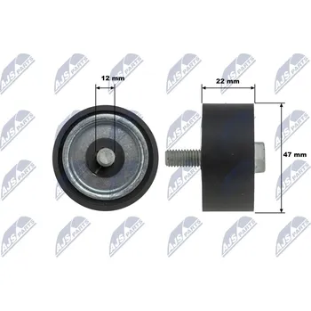 Vratná/vodicí kladka, klínový žebrový řemen, RNK-ME-087