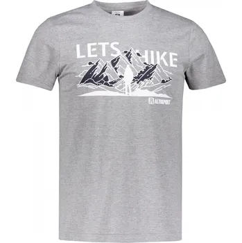 Pánské oblečení Pánské triko ALTISPORT ALM190129 TMAVĚ ŠEDÝ MELÍR M